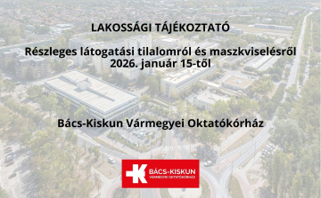 Látogatási tilalom lép életbe egyes osztályokon a légúti megbetegedések járványos emelkedése miatt