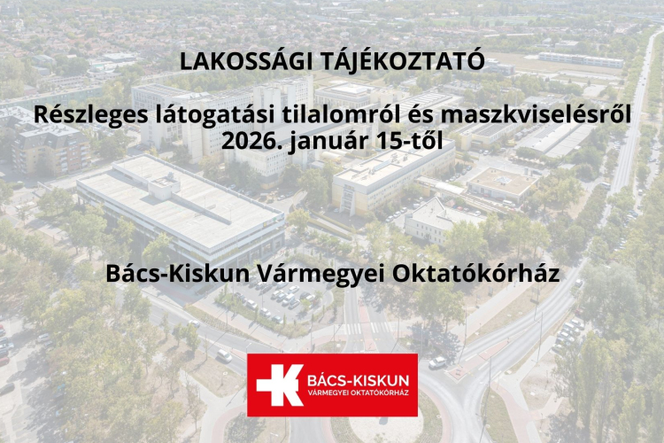 Látogatási tilalom lép életbe egyes osztályokon a légúti megbetegedések járványos emelkedése miatt