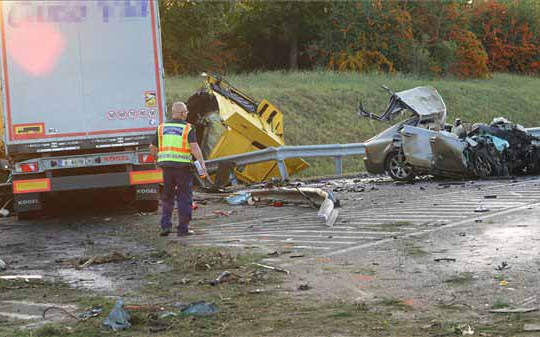 Baleset az M5-ös autópályán Kecskemét térségében